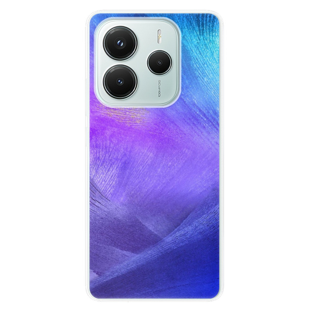 Odolné silikónové puzdro iSaprio - Purple Feathers - Xiaomi Redmi Note 14 5G