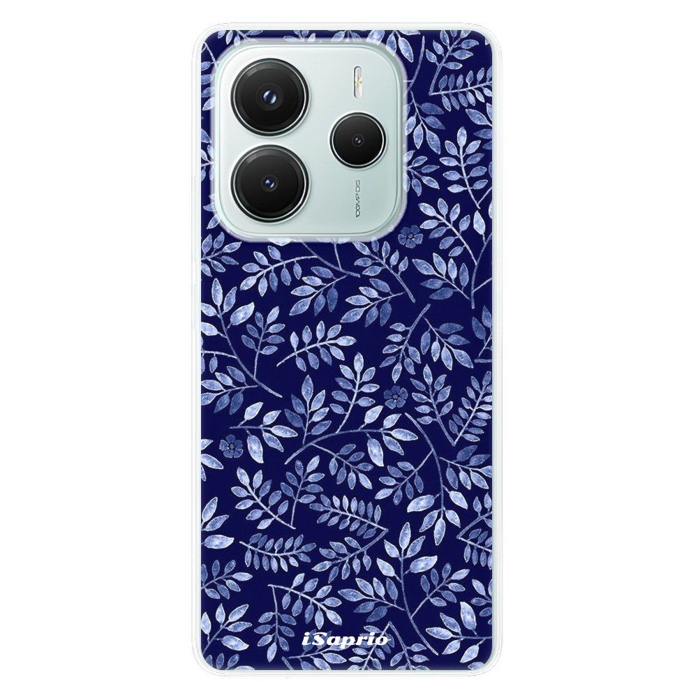 Odolné silikónové puzdro iSaprio - Blue Leaves 05 - Xiaomi Redmi Note 14 5G