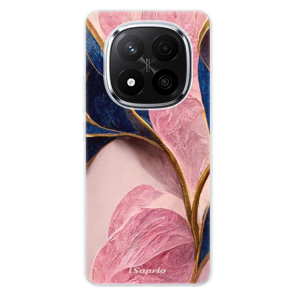 Odolné silikónové puzdro iSaprio - Pink Blue Leaves - Xiaomi Redmi Note 14 Pro 5G/14 Pro+ 5G