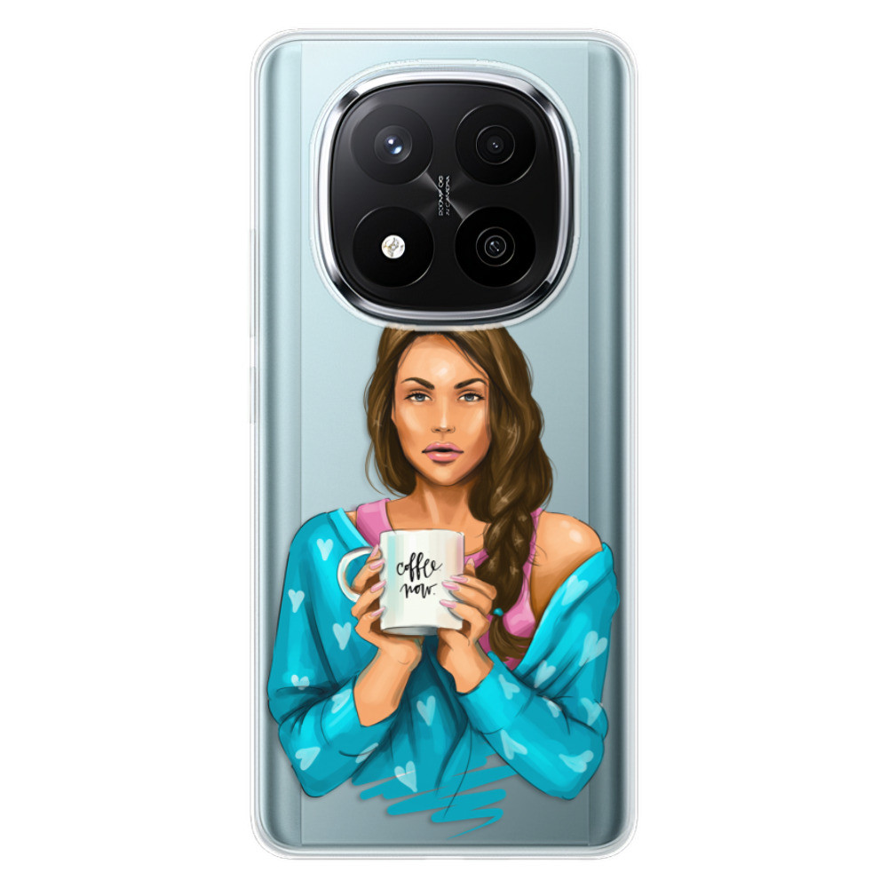 Odolné silikónové puzdro iSaprio - Coffe Now - Brunette - Xiaomi Redmi Note 14 Pro 5G/14 Pro+ 5G