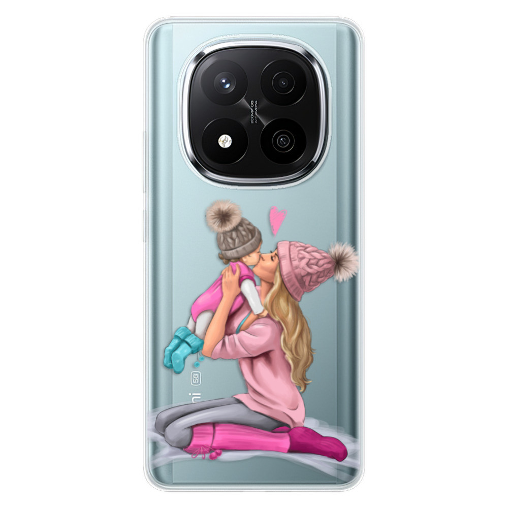Odolné silikónové puzdro iSaprio - Kissing Mom - Blond and Girl - Xiaomi Redmi Note 14 Pro 5G/14 Pro+ 5G