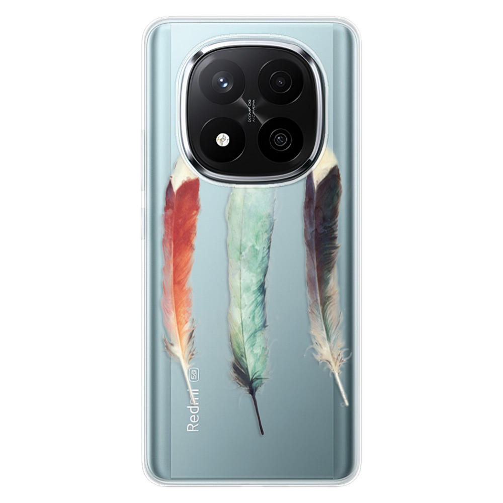 Odolné silikónové puzdro iSaprio - Three Feathers - Xiaomi Redmi Note 14 Pro 5G/14 Pro+ 5G