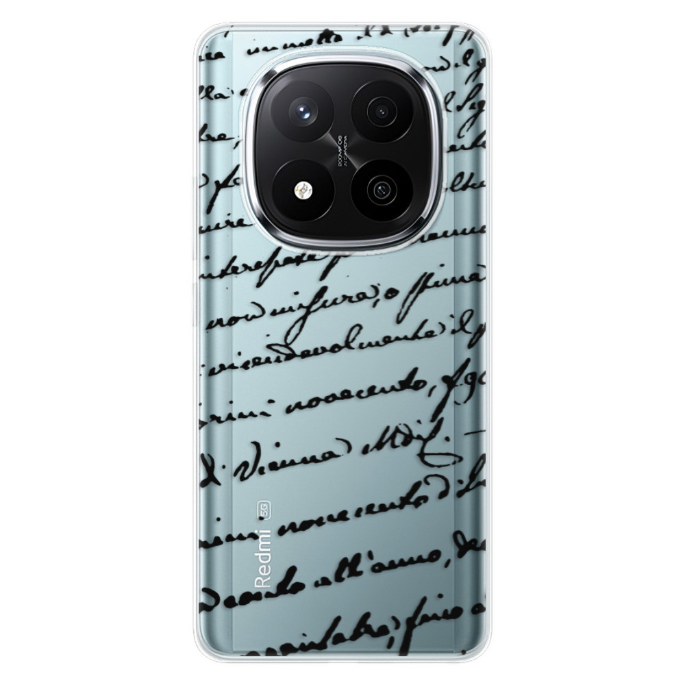 Odolné silikónové puzdro iSaprio - Handwriting 01 - black - Xiaomi Redmi Note 14 Pro 5G/14 Pro+ 5G