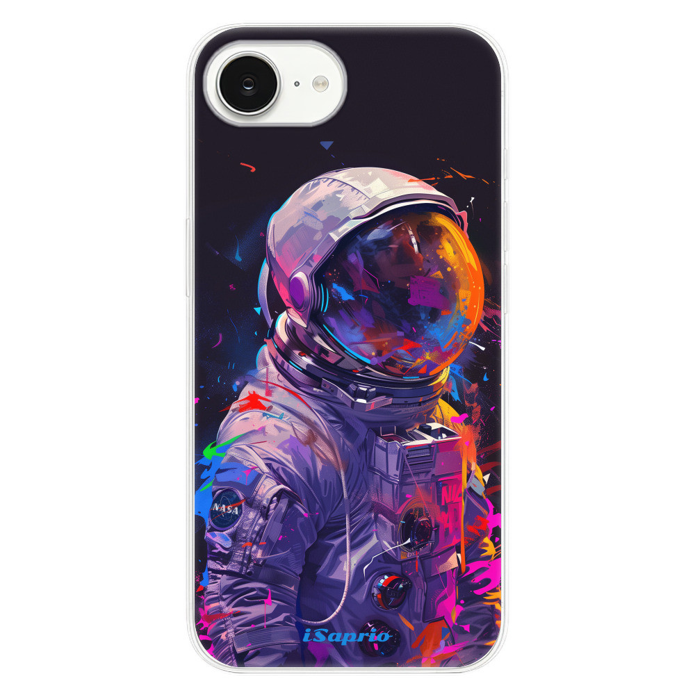 Odolné silikónové puzdro iSaprio - Neon Astronaut - iPhone 16e
