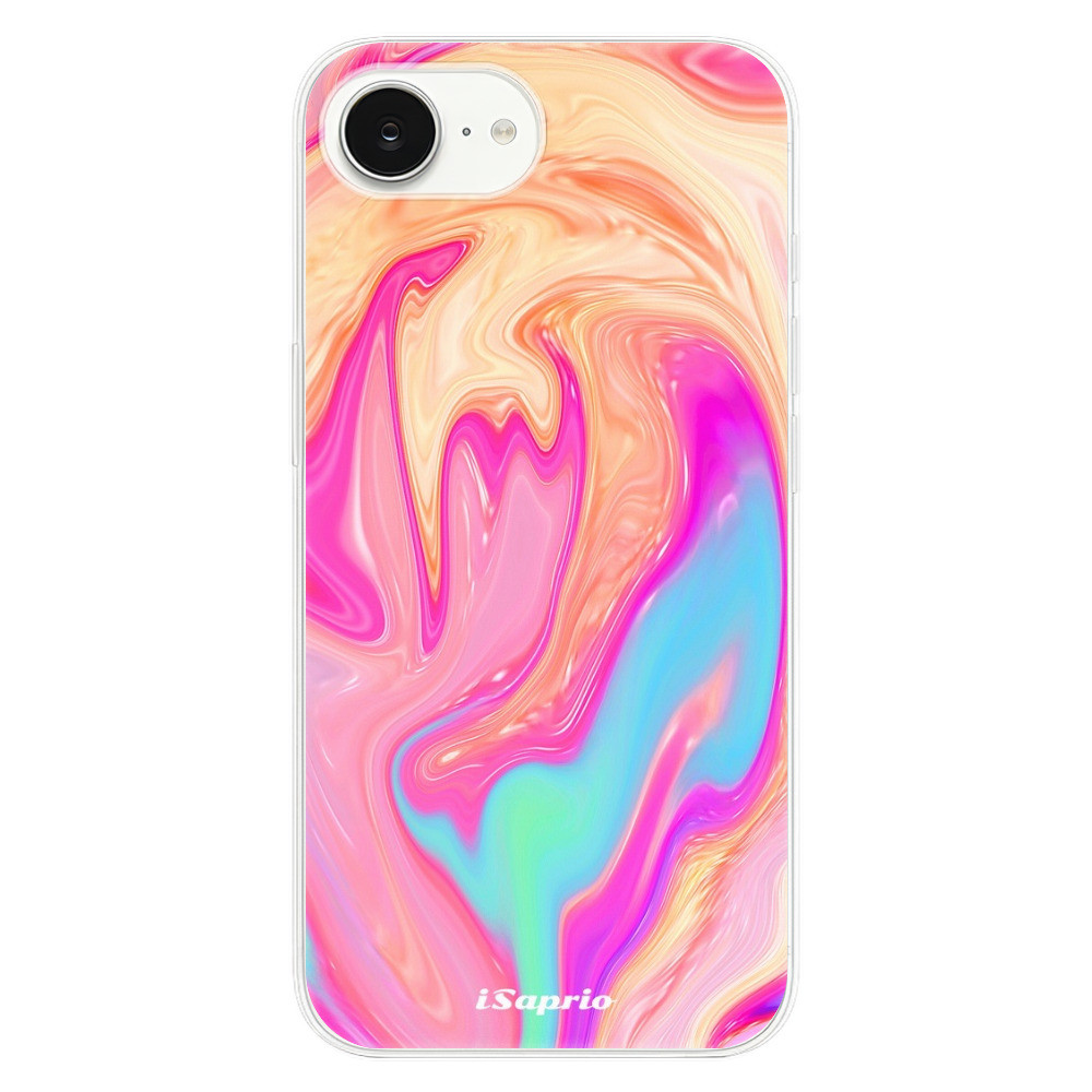 Odolné silikónové puzdro iSaprio - Orange Liquid - iPhone 16e