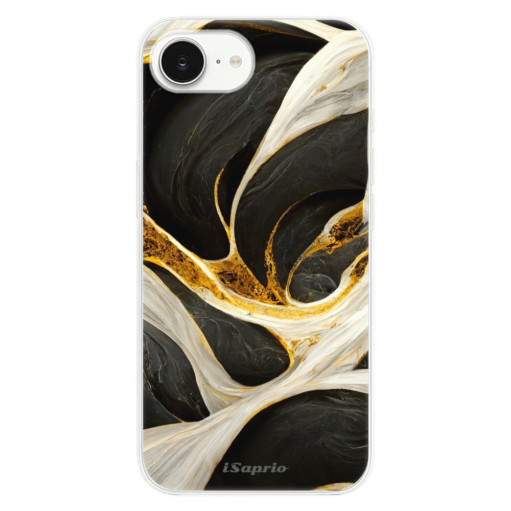 Odolné silikónové puzdro iSaprio - Black and Gold - iPhone 16e