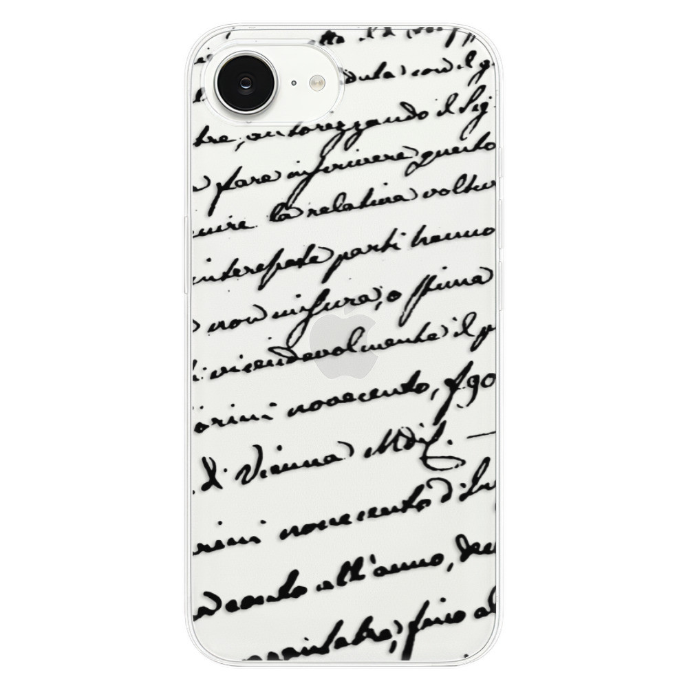 Odolné silikónové puzdro iSaprio - Handwriting 01 - black - iPhone 16e
