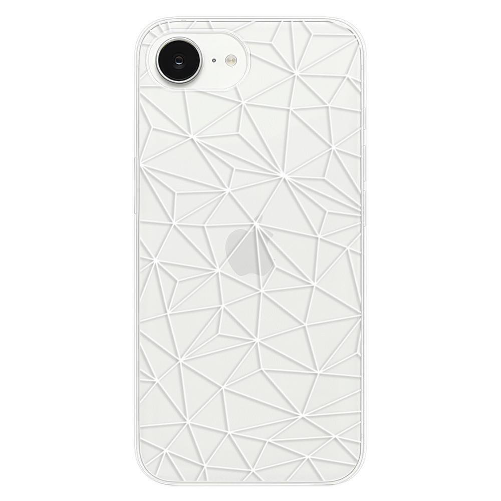 Odolné silikónové puzdro iSaprio - Abstract Triangles 03 - white - iPhone 16e