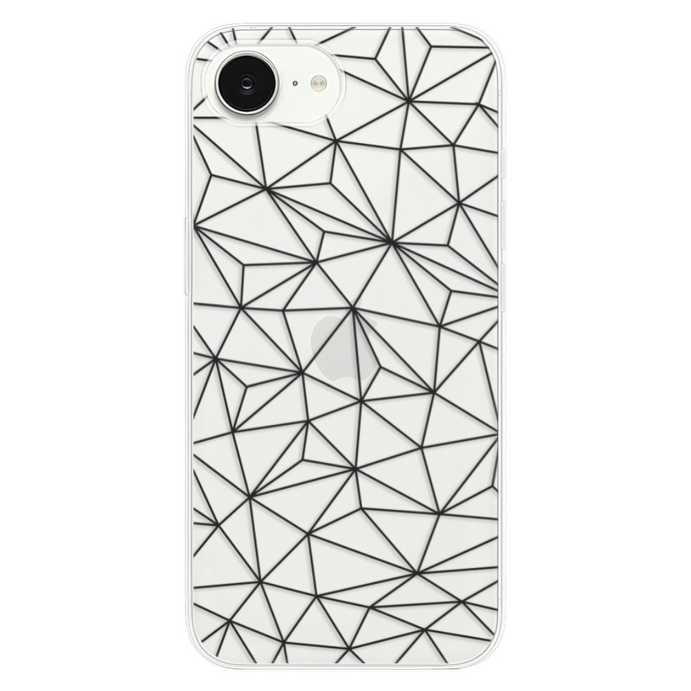 Odolné silikónové puzdro iSaprio - Abstract Triangles 03 - black - iPhone 16e