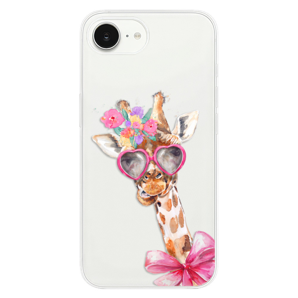 Odolné silikónové puzdro iSaprio - Lady Giraffe - iPhone 16e