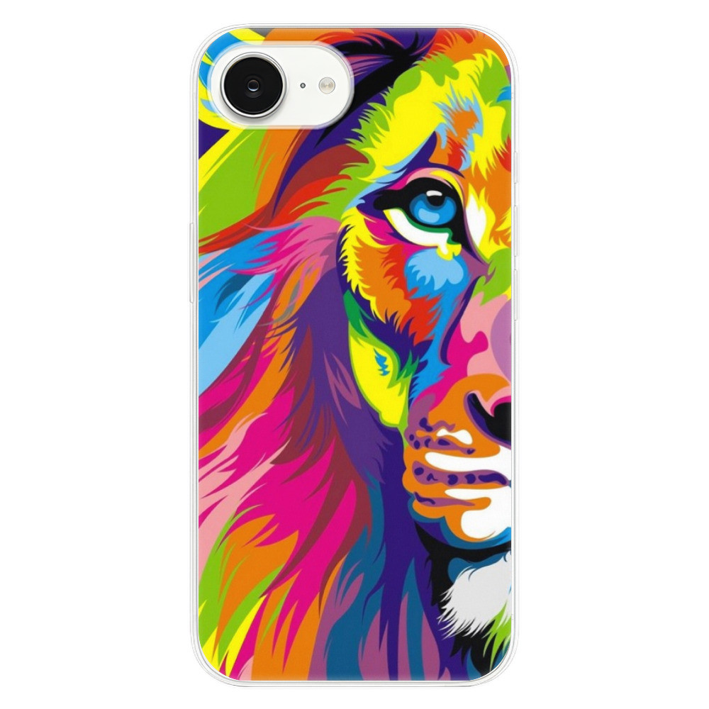 Odolné silikónové puzdro iSaprio - Rainbow Lion - iPhone 16e