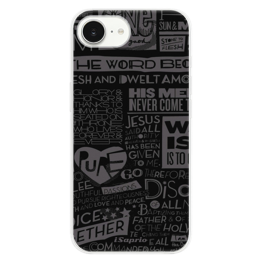 Odolné silikónové puzdro iSaprio - Text 01 - iPhone 16e