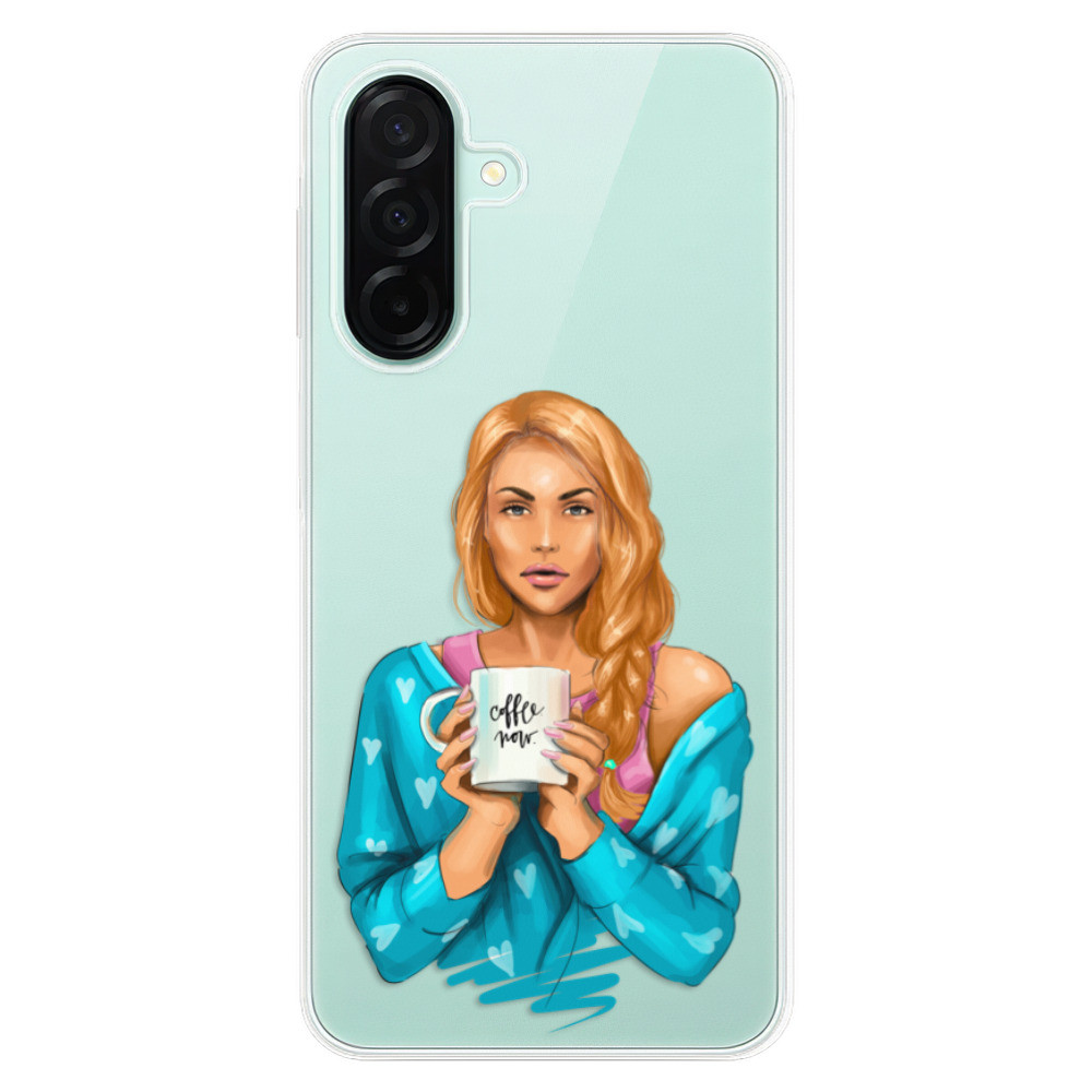 Odolné silikónové puzdro iSaprio - Coffe Now - Redhead - Samsung Galaxy A26