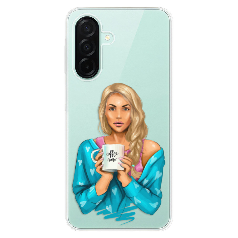 Odolné silikónové puzdro iSaprio - Coffe Now - Blond - Samsung Galaxy A26