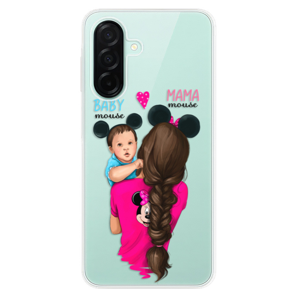 Odolné silikónové puzdro iSaprio - Mama Mouse Brunette and Boy - Samsung Galaxy A26