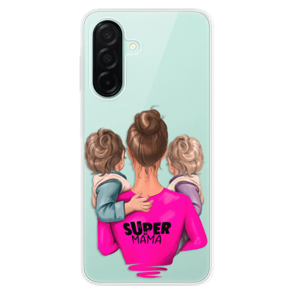 Odolné silikónové puzdro iSaprio - Super Mama - Two Boys - Samsung Galaxy A26