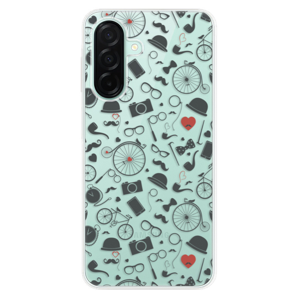 Odolné silikónové puzdro iSaprio - Vintage Pattern 01 - black - Samsung Galaxy A26