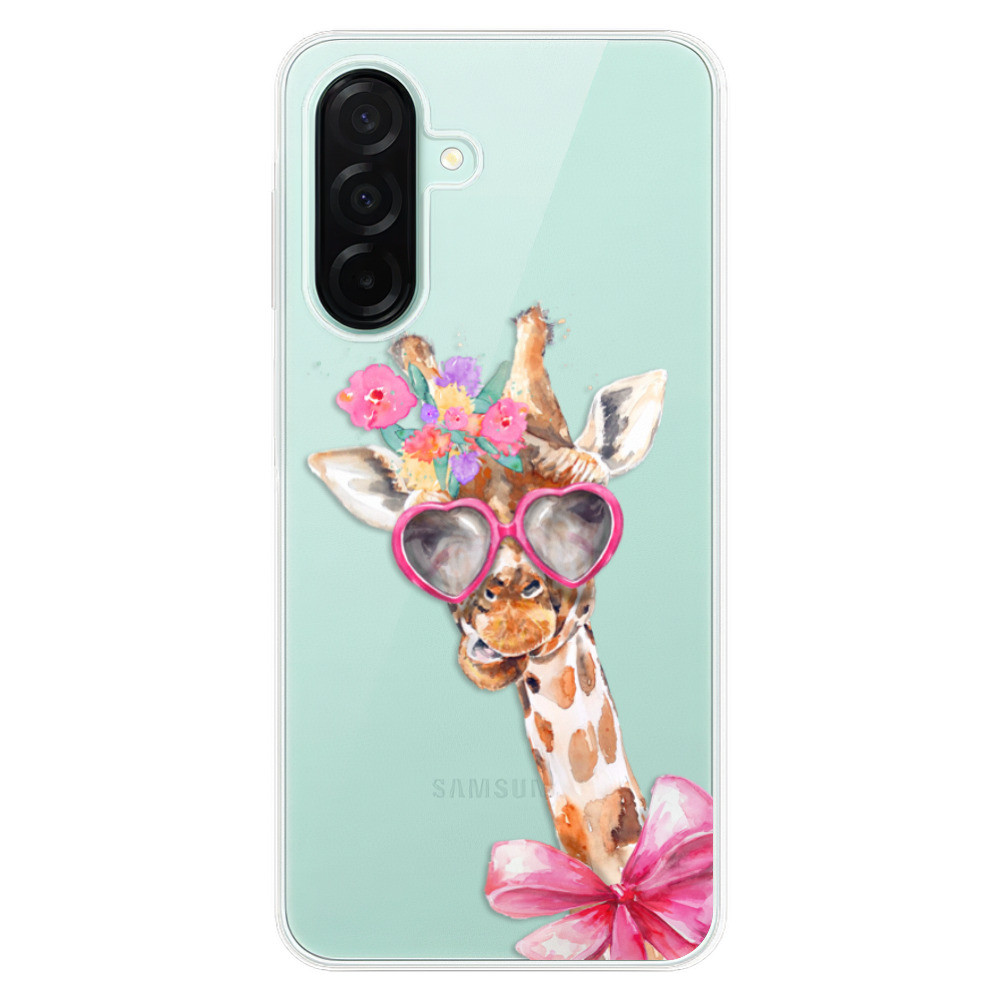 Odolné silikónové puzdro iSaprio - Lady Giraffe - Samsung Galaxy A26