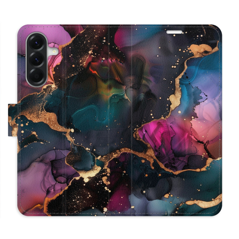Flipové puzdro iSaprio - Dark Marble - Samsung Galaxy A26