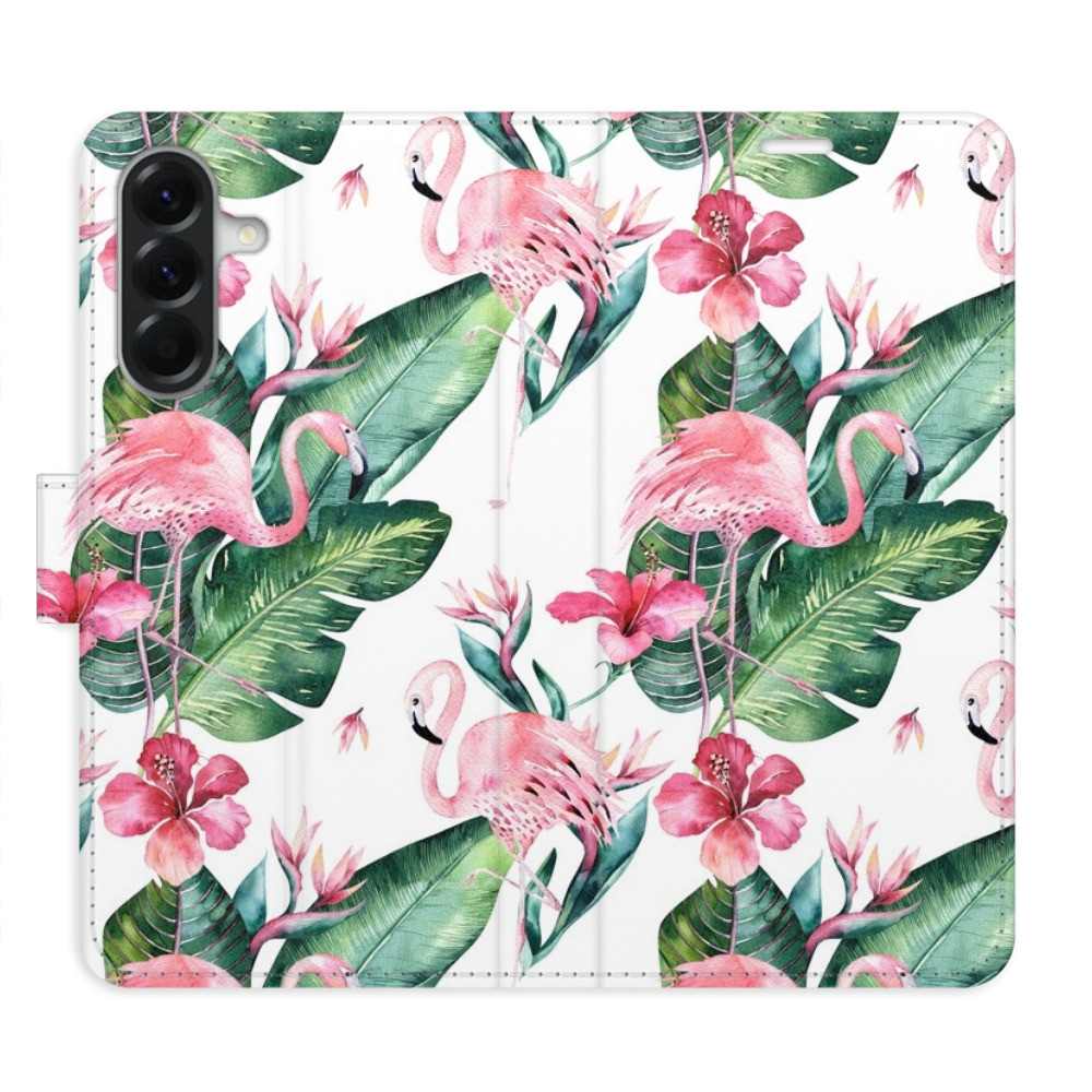Flipové puzdro iSaprio - Flamingos Pattern - Samsung Galaxy A26