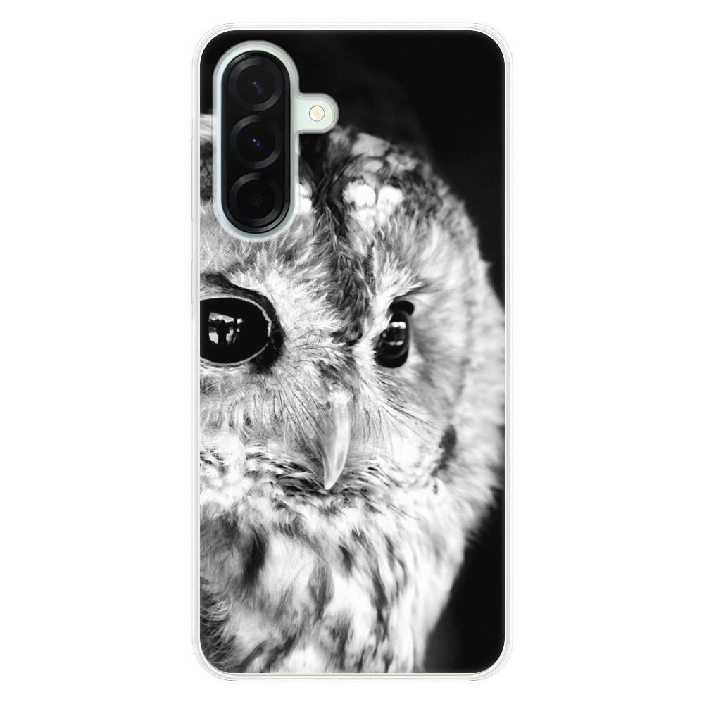 Odolné silikónové puzdro iSaprio - BW Owl - Samsung Galaxy A36