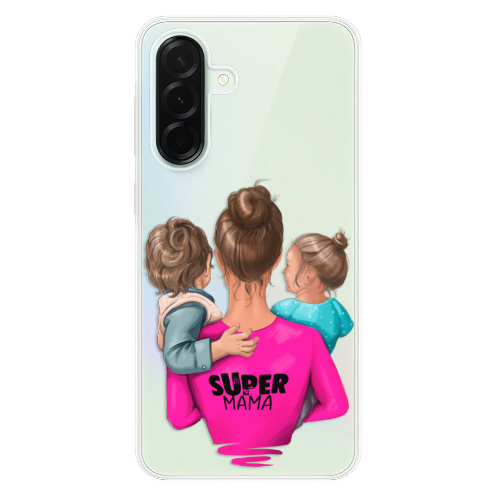 Odolné silikónové puzdro iSaprio - Super Mama - Boy and Girl - Samsung Galaxy A36