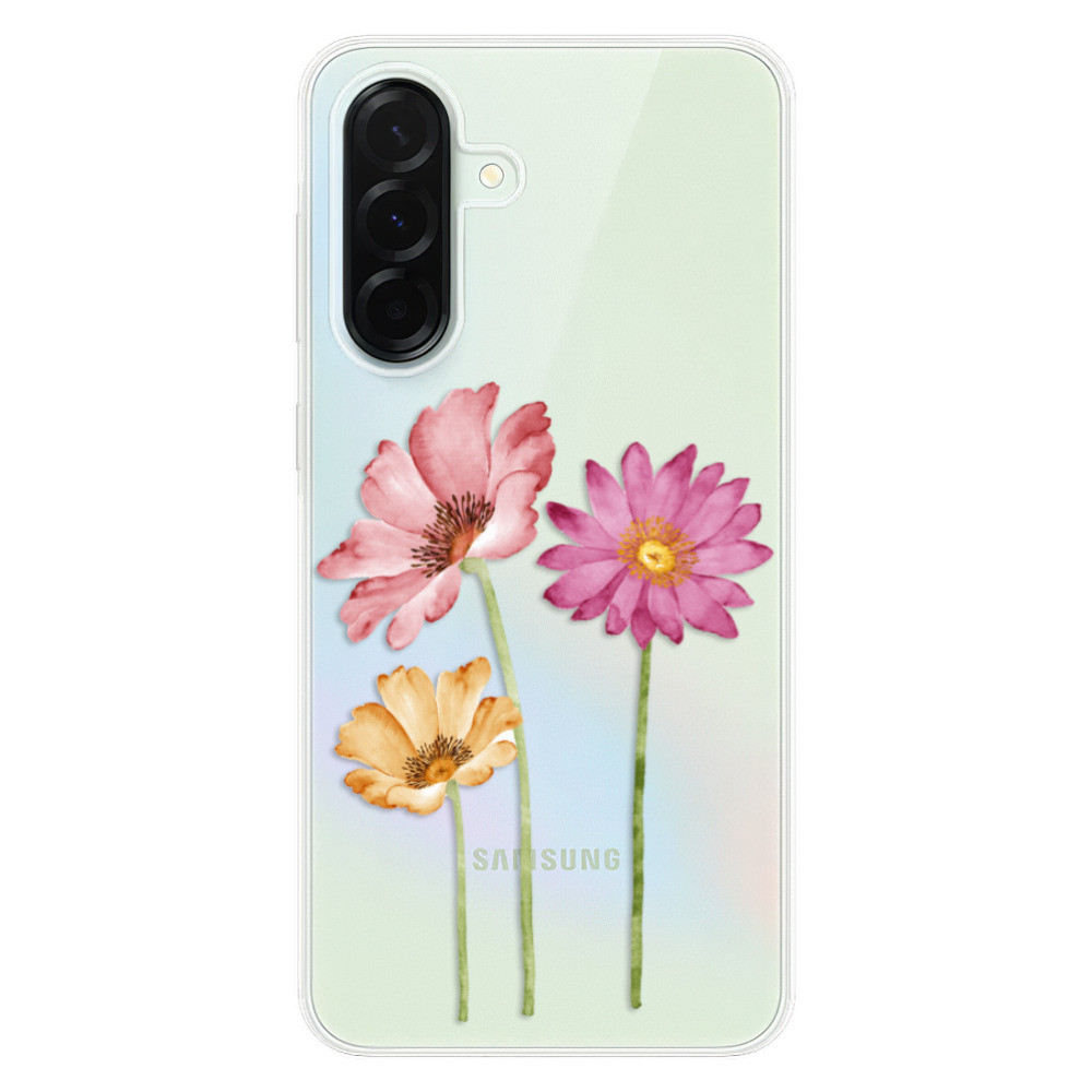 Odolné silikónové puzdro iSaprio - Three Flowers - Samsung Galaxy A36