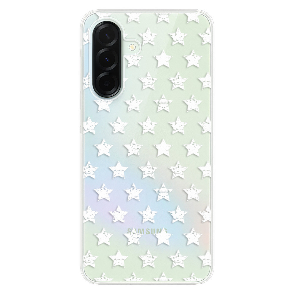 Odolné silikónové puzdro iSaprio - Stars Pattern - white - Samsung Galaxy A36