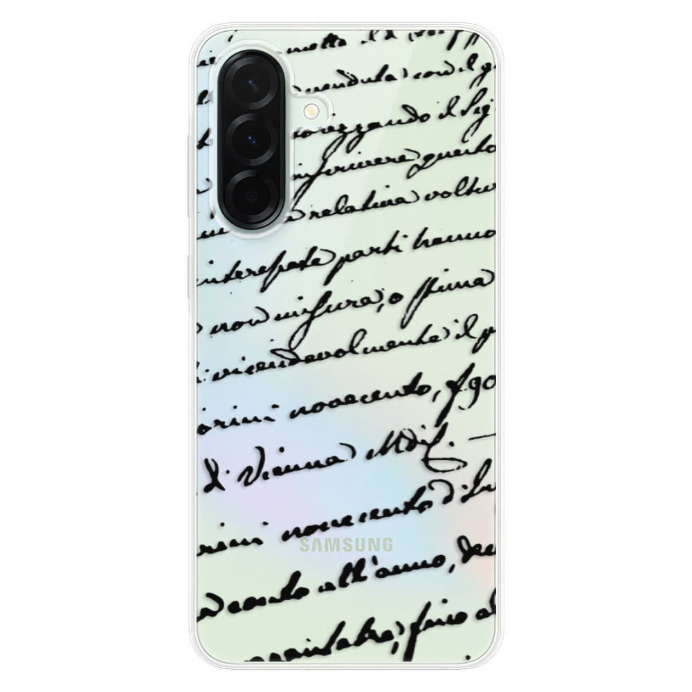Odolné silikónové puzdro iSaprio - Handwriting 01 - black - Samsung Galaxy A36