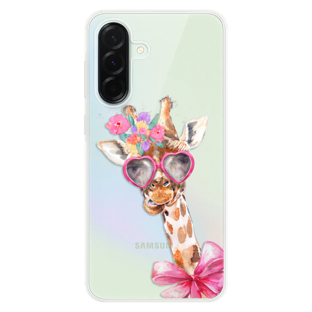 Odolné silikónové puzdro iSaprio - Lady Giraffe - Samsung Galaxy A36