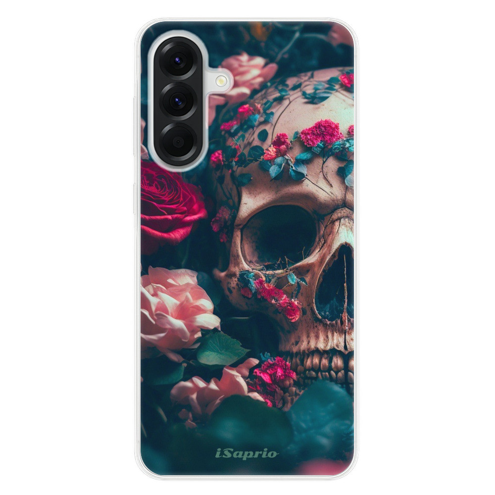 Odolné silikónové puzdro iSaprio - Skull in Roses - Samsung Galaxy A56
