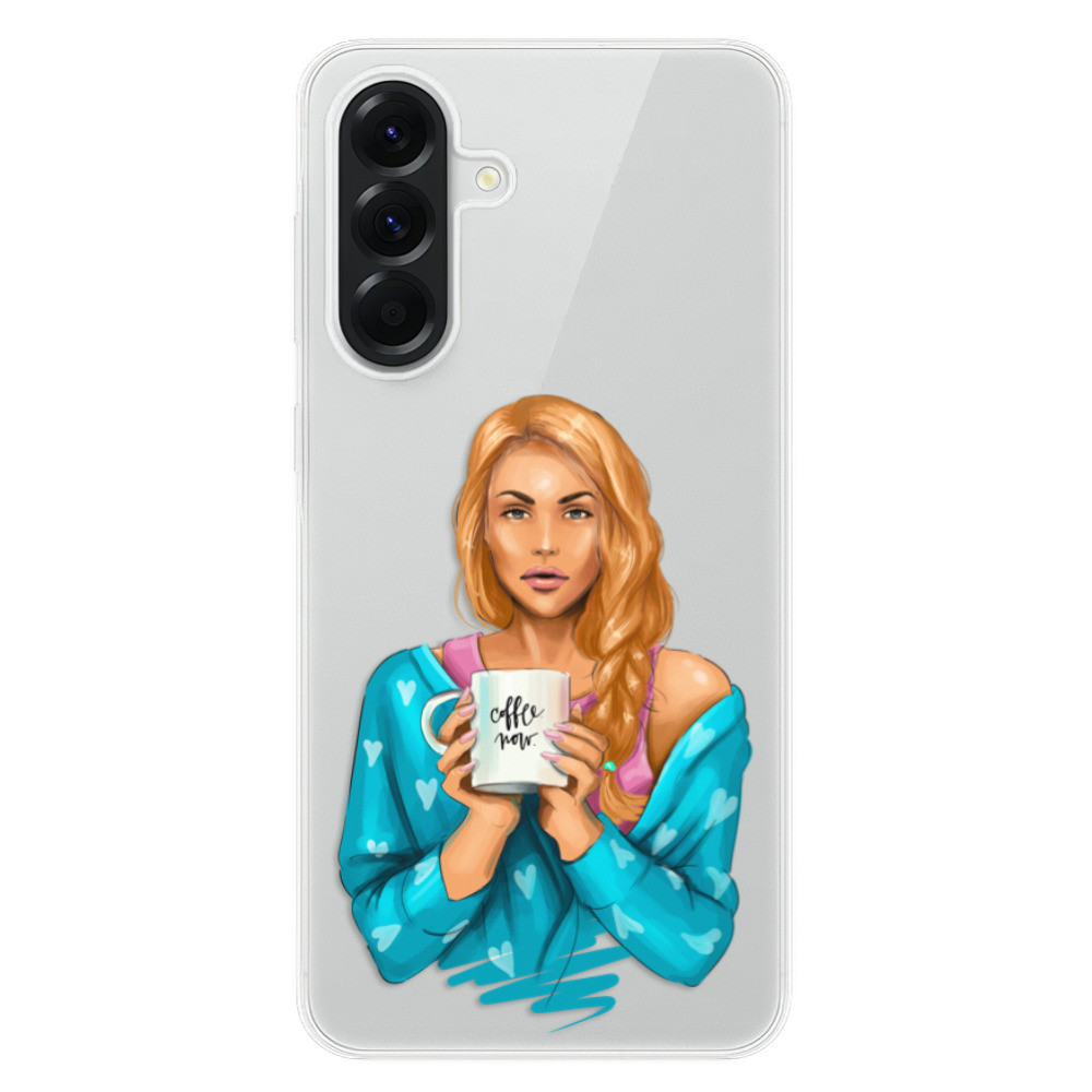 Odolné silikónové puzdro iSaprio - Coffe Now - Redhead - Samsung Galaxy A56