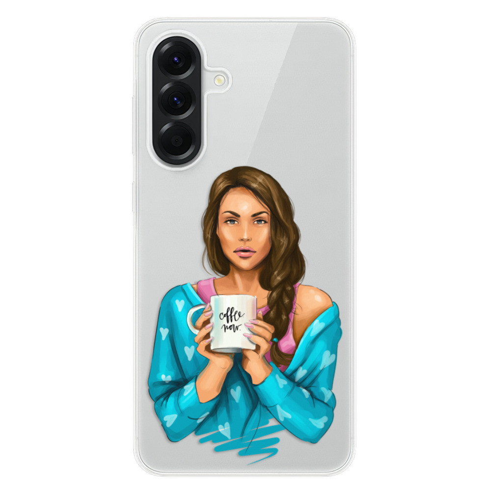 Odolné silikónové puzdro iSaprio - Coffe Now - Brunette - Samsung Galaxy A56
