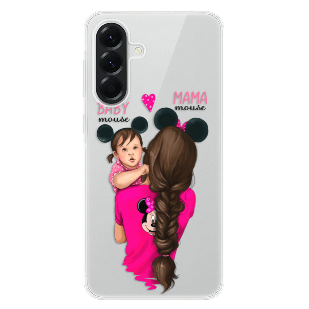 Odolné silikónové puzdro iSaprio - Mama Mouse Brunette and Girl - Samsung Galaxy A56