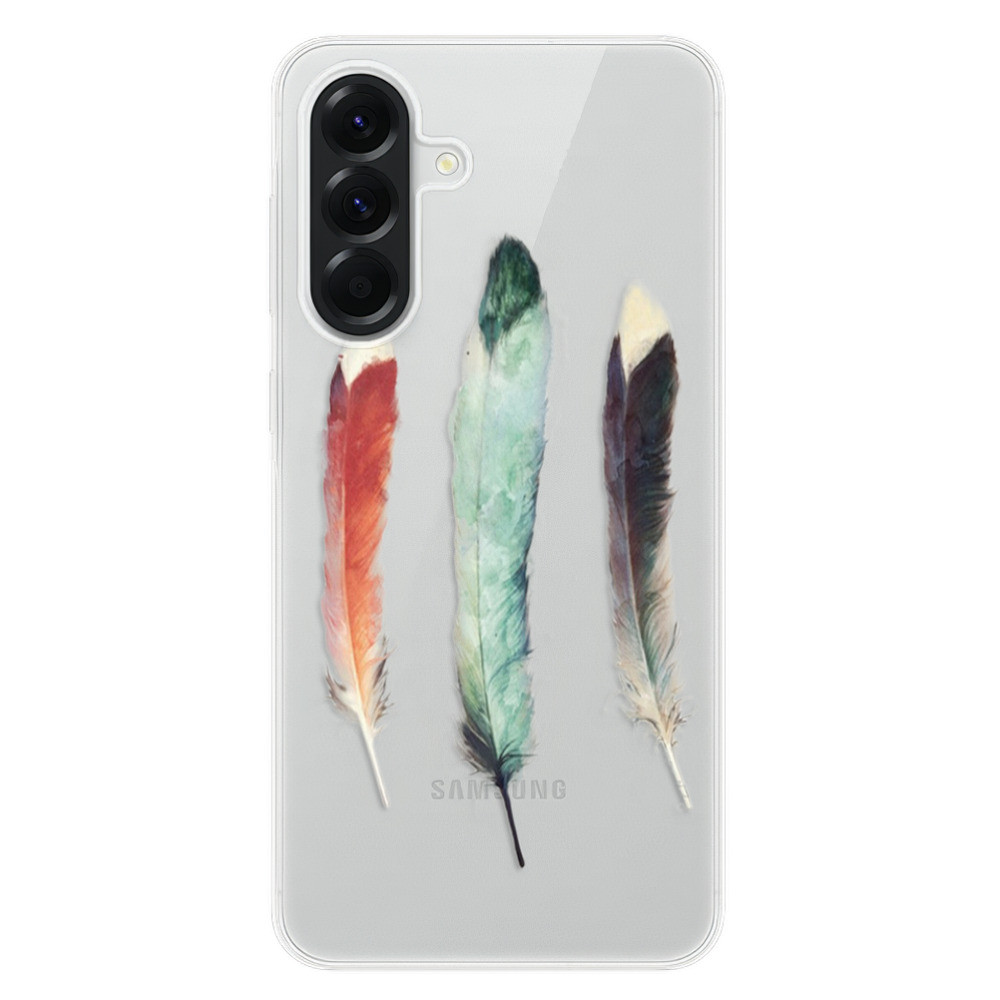 Odolné silikónové puzdro iSaprio - Three Feathers - Samsung Galaxy A56