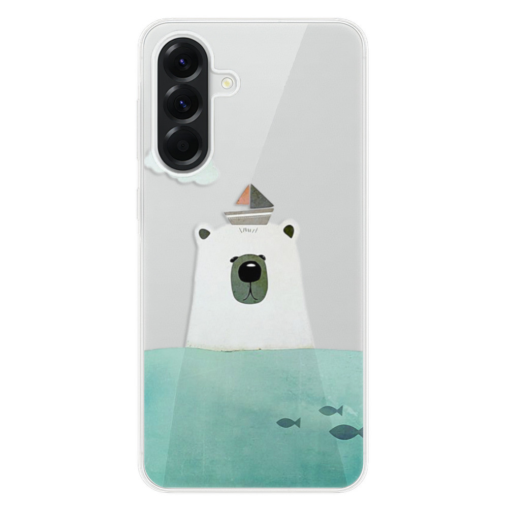 Odolné silikónové puzdro iSaprio - Bear With Boat - Samsung Galaxy A56