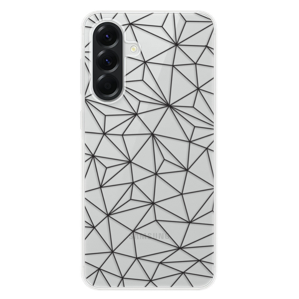 Odolné silikónové puzdro iSaprio - Abstract Triangles 03 - black - Samsung Galaxy A56