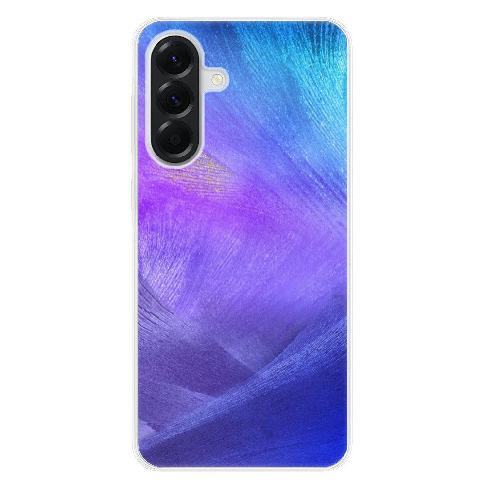 Odolné silikónové puzdro iSaprio - Purple Feathers - Samsung Galaxy A56