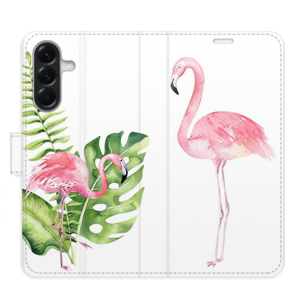 Flipové puzdro iSaprio - Flamingos - Samsung Galaxy A36