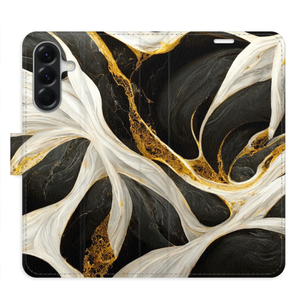 Flipové puzdro iSaprio - BlackGold Marble - Samsung Galaxy A36