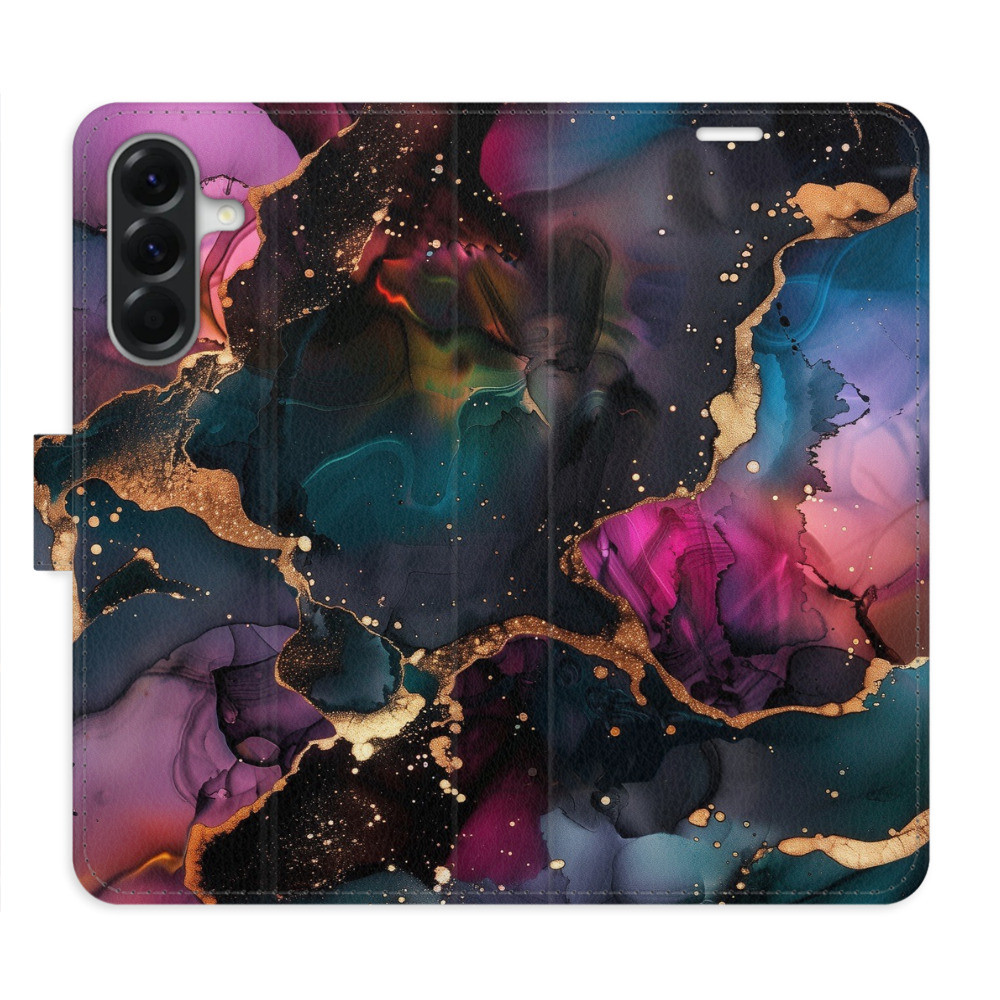 Flipové puzdro iSaprio - Dark Marble - Samsung Galaxy A56