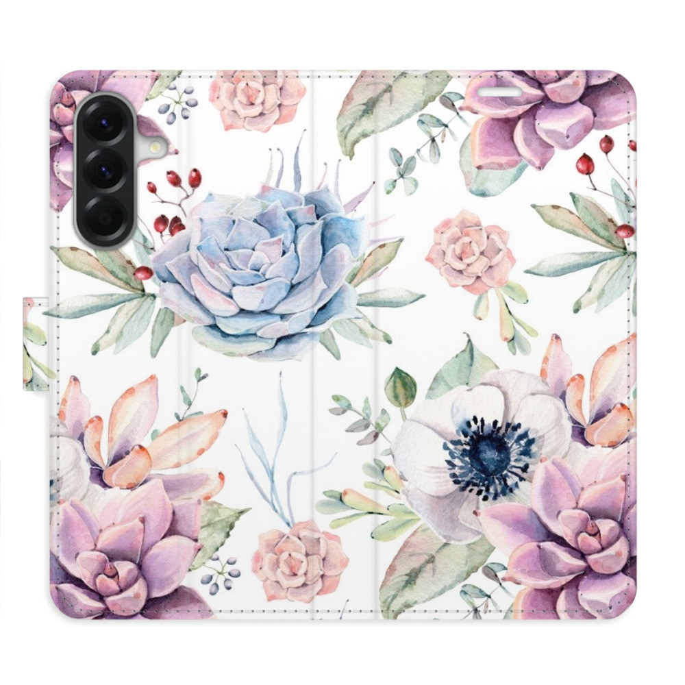 Flipové puzdro iSaprio - Succulents Pattern - Samsung Galaxy A56