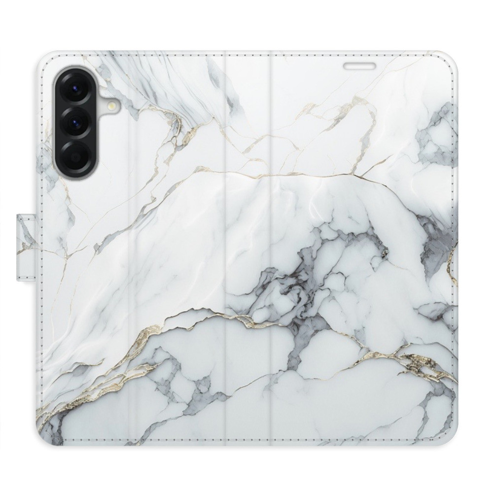 Flipové puzdro iSaprio - SilverMarble 15 - Samsung Galaxy A56