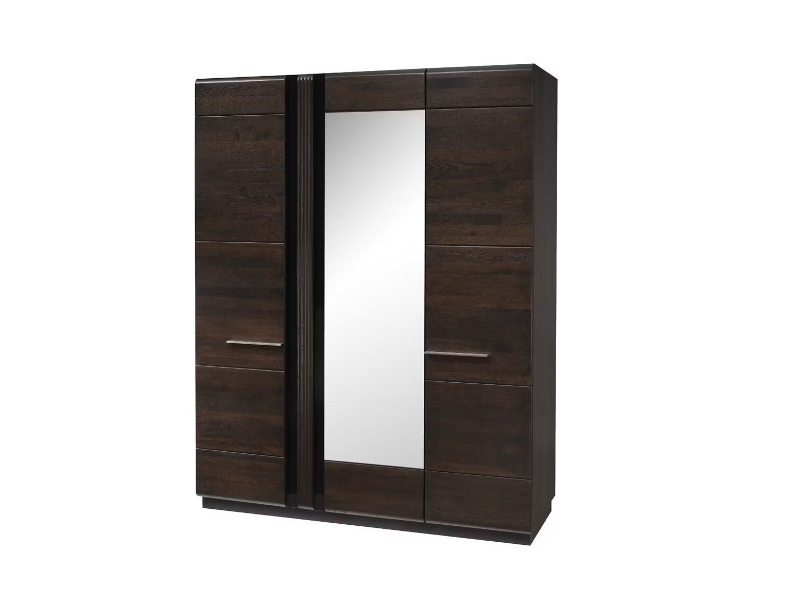 Šatní skříň Porti 73 165 cm z masivu dub čokoládový