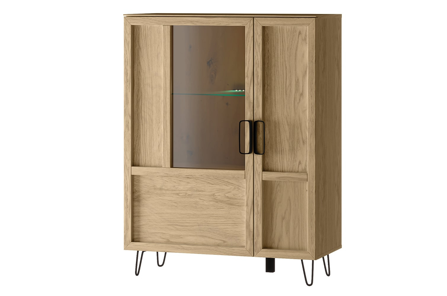 Vitrína Limbo 15 95 cm z masivu s LED osvětlením dub Artisan