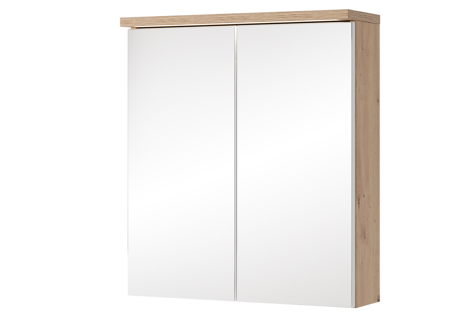 Závěsná zrcadlová skříňka s LED osvětlením Sting 56 60 cm dub Artisan