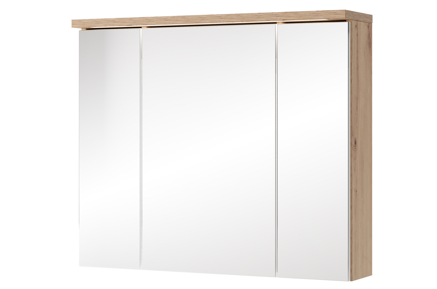 Závěsná zrcadlová skříňka s LED osvětlením Sting 58 80 cm dub Artisan