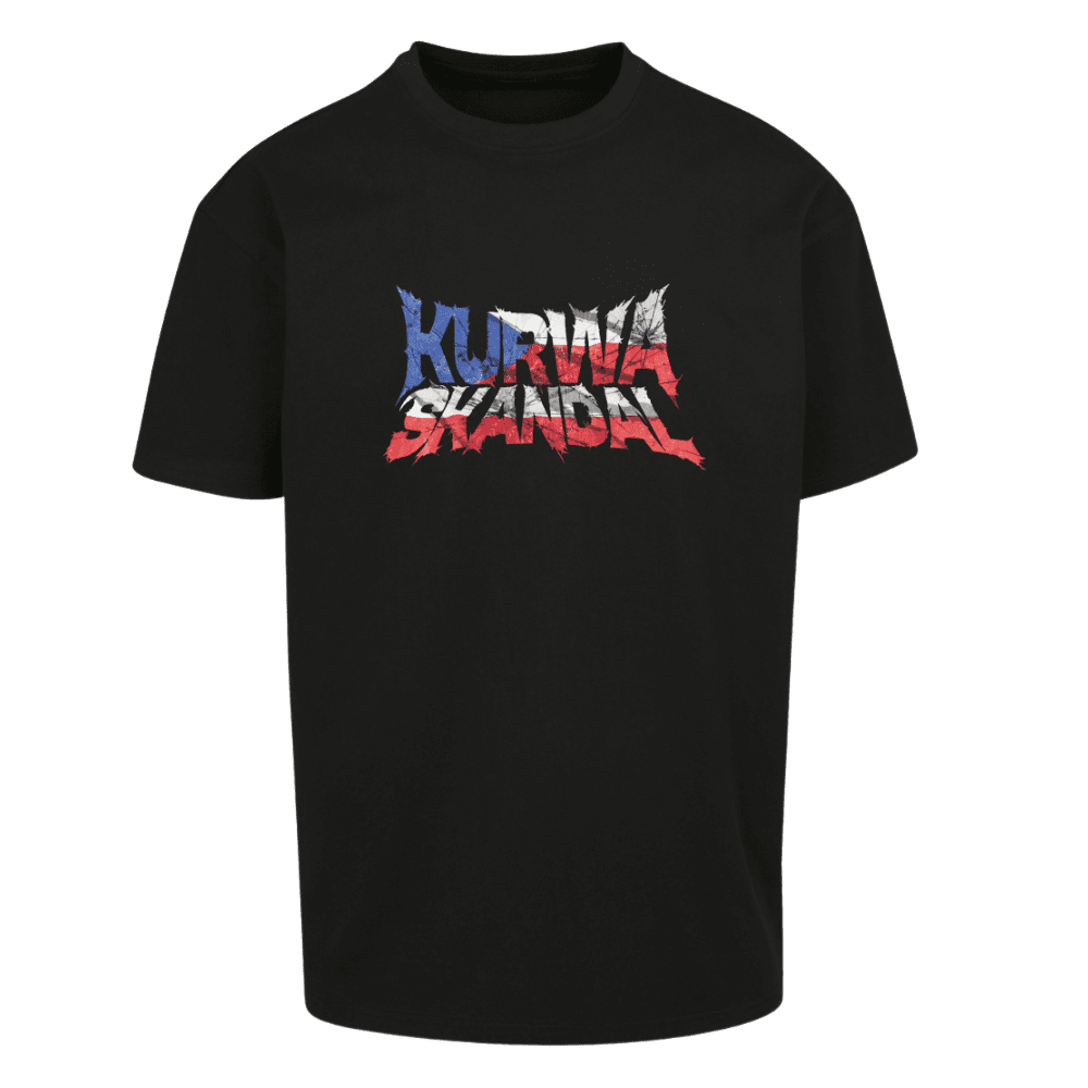 Erne100 tričko Kurwa skandal (premium) Čierna S