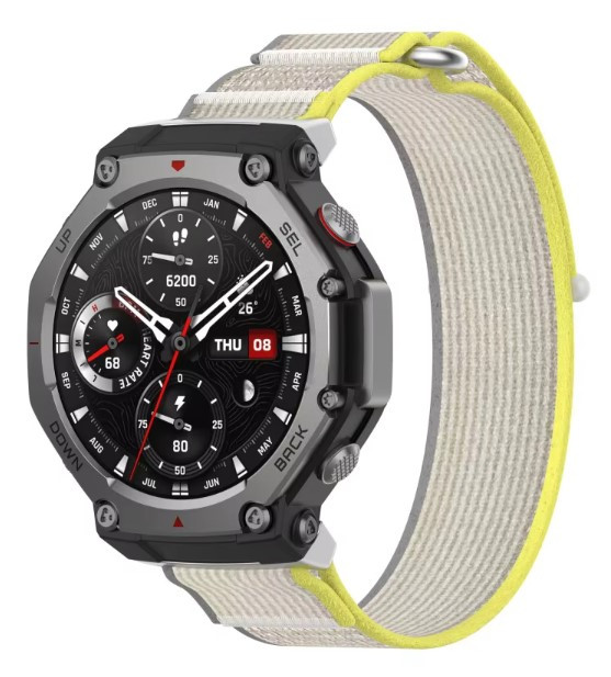 eses Nylonový remienok pre Xiaomi Amazfit T-Rex 3 - Žlto šedý