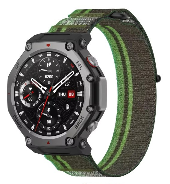 eses Nylonový remienok pre Xiaomi Amazfit T-Rex 3 - Tmavo zelený